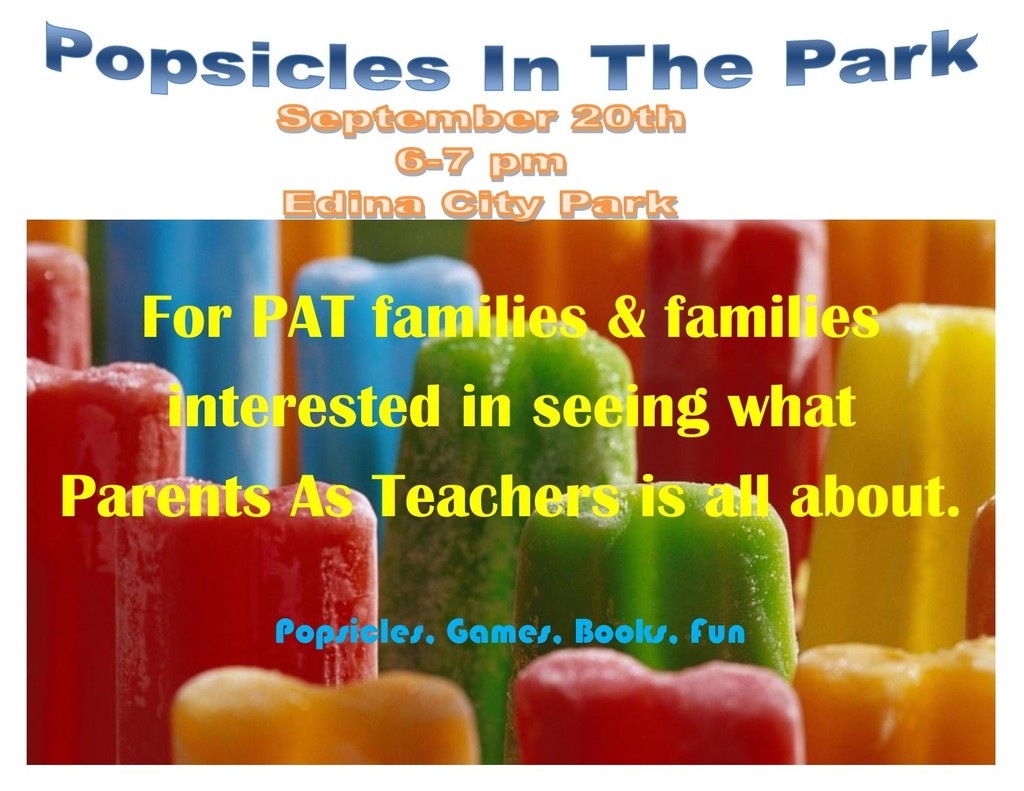 Reminder PAT Popsicles In The Park 